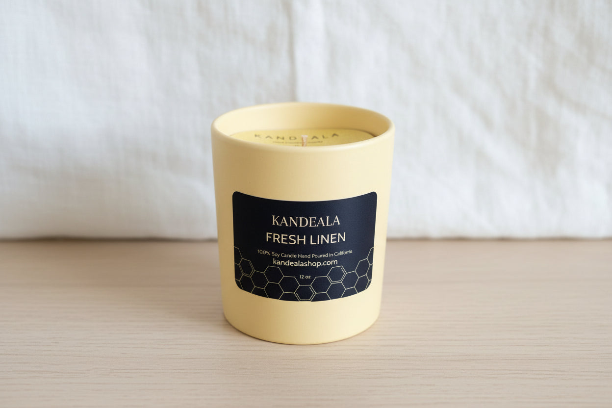 Fresh Linen Soy Candle – Clean Comfort & Everyday Calm