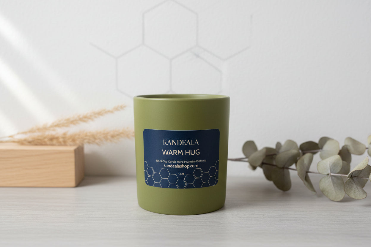 Warm Hug Soy Candle - Cozy Comfort & Calming Atmosphere