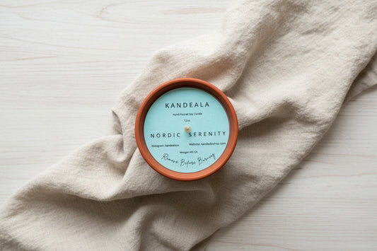 Nordic Serenity Soy Candle – Tranquil Coastal Air & Scandinavian Calm