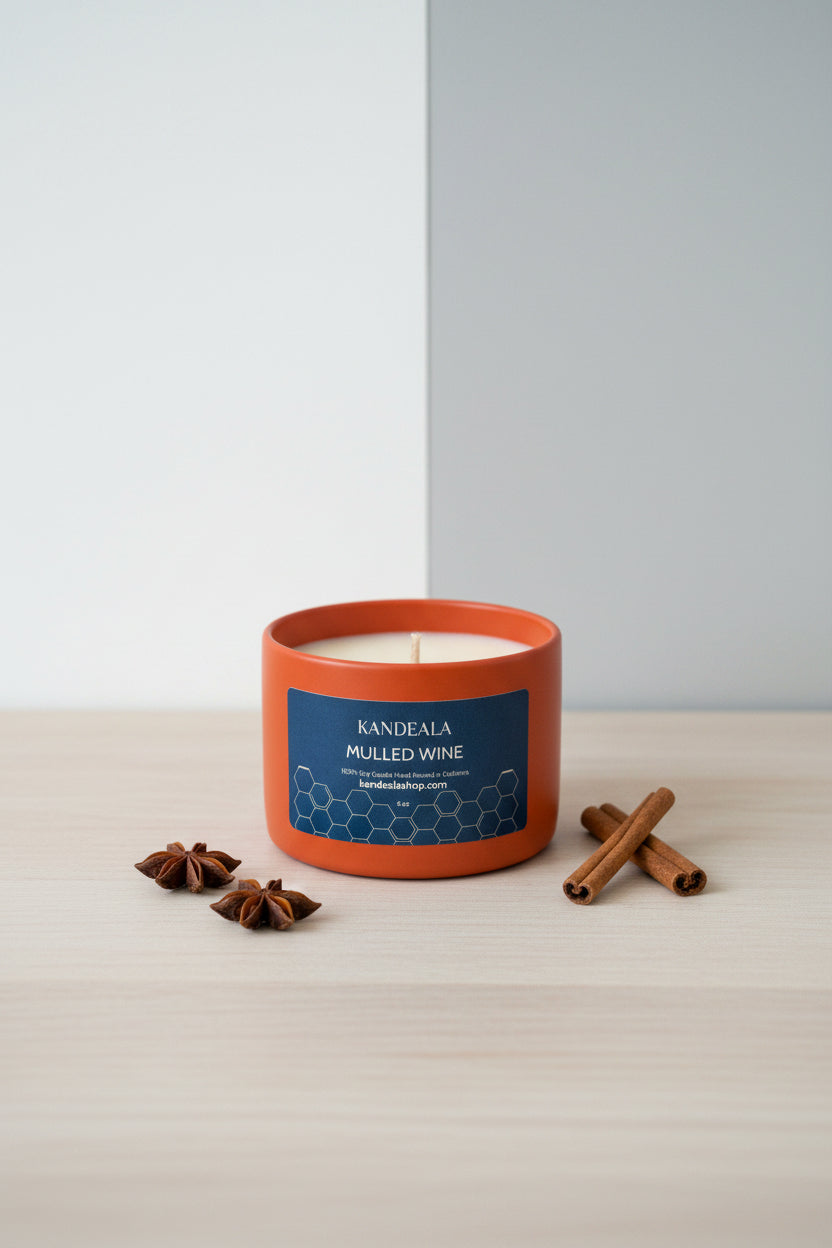 Mulled Wine Soy Candle (5 oz) - Warm Spiced Winter Scent