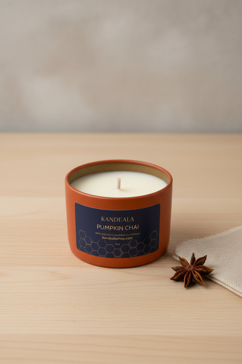 Pumpkin Chai Soy Candle (5 oz) – Warm Autumn Comfort & Cozy Home Vibes