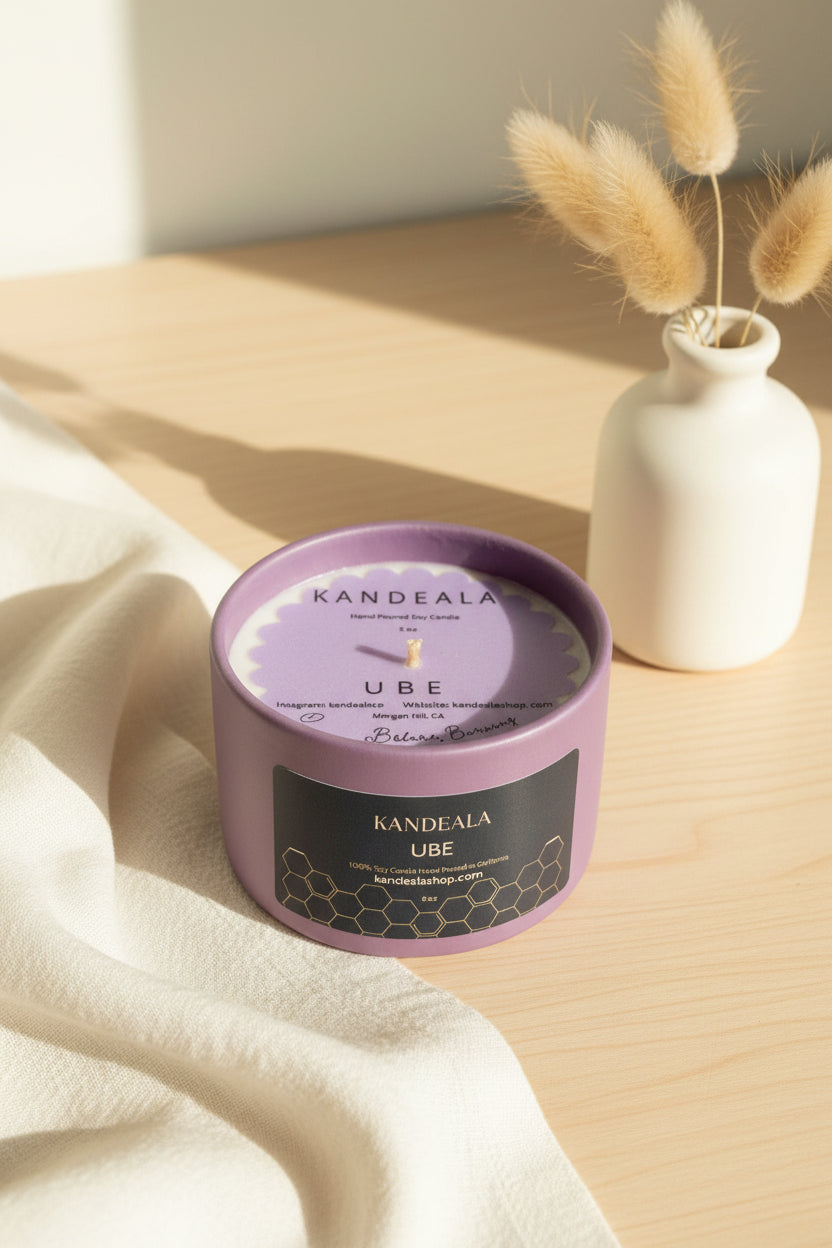 Ube Soy Candle (5 oz) - Sweet & Creamy Purple Yam Scent