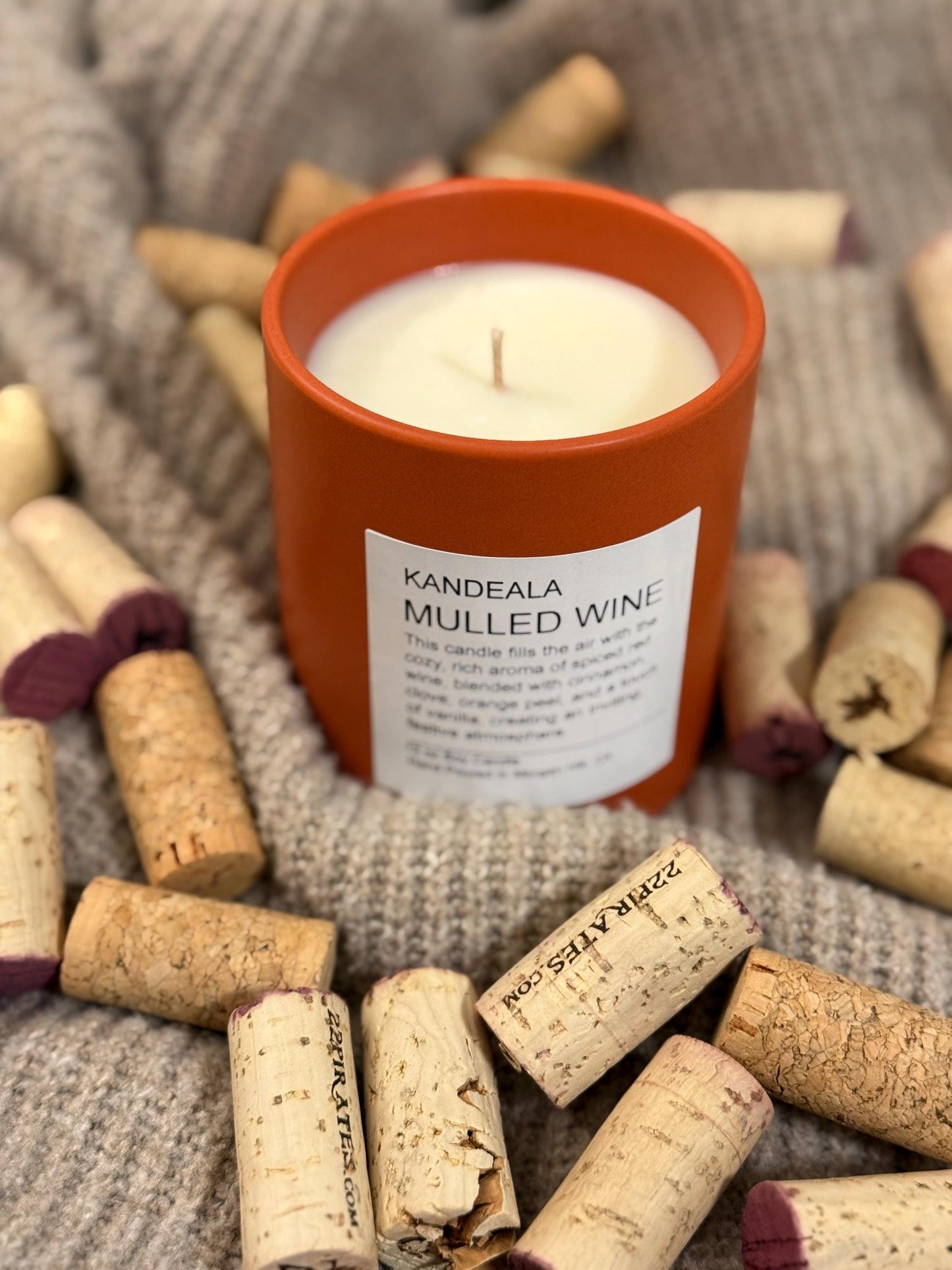 Mulled Wine 12 oz - handcrafted candle, beautiful and reusable ceramic jar, holiday gift, birthday gift, gift for her, gift for him