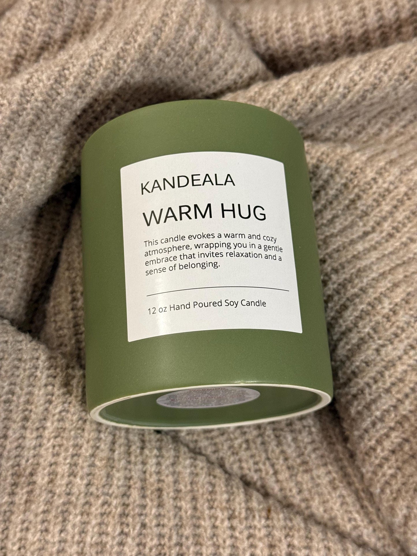 Warm Hug 12 oz - white soy candle in a beautiful reusable ceramic jar, gift for her, gift for him, birthday gift