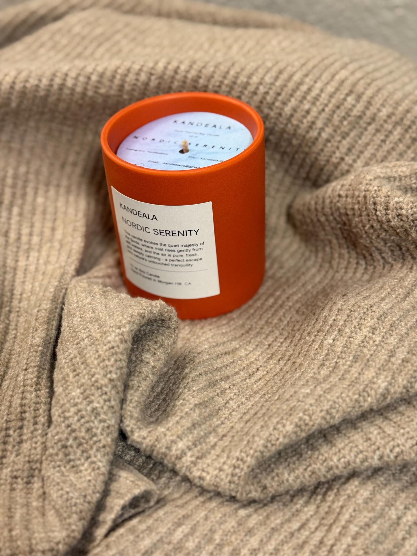 Nordic Serenity 12 oz - white soy candle, reusable ceramic jar, gift for her, gift for him, holiday gift, clean scent, birthday gift