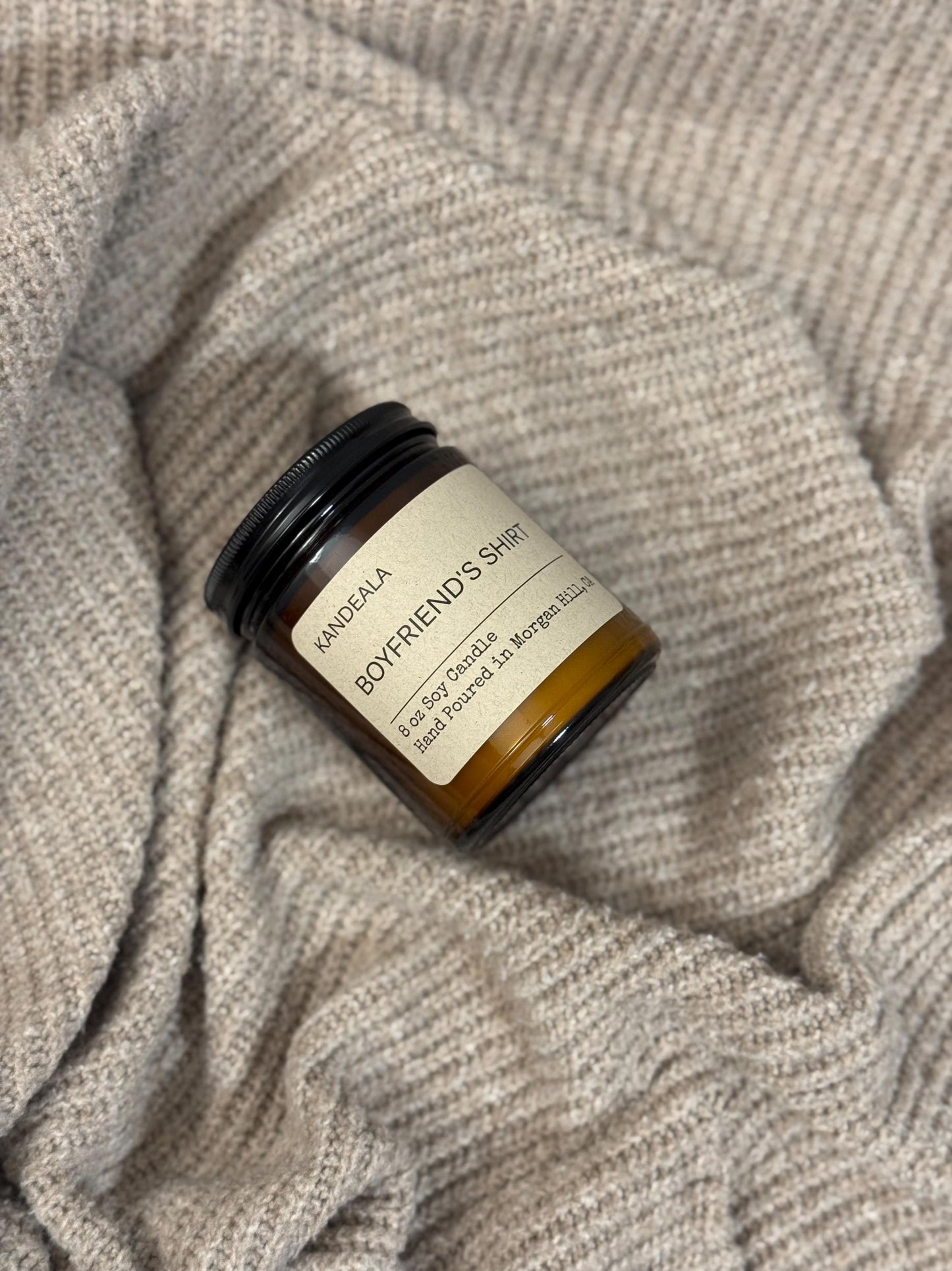 Boyfriend's Shirt - 8 oz Hand Poured Soy Candle - gift for him, gift for her, birthday gift, cologne scent