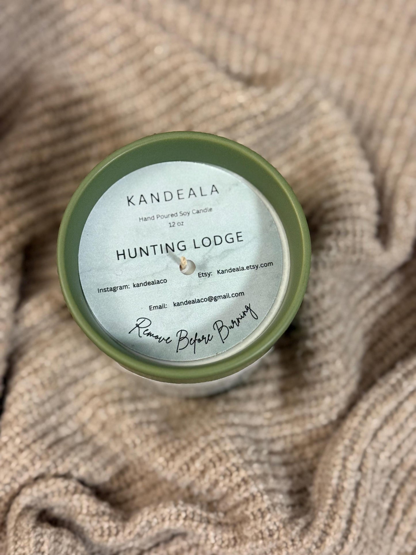 Hunting Lodge 12 oz - hand poured soy candle, cologne scent, beautiful and reusable ceramic jar, gift for him, gift for her, birthday gift
