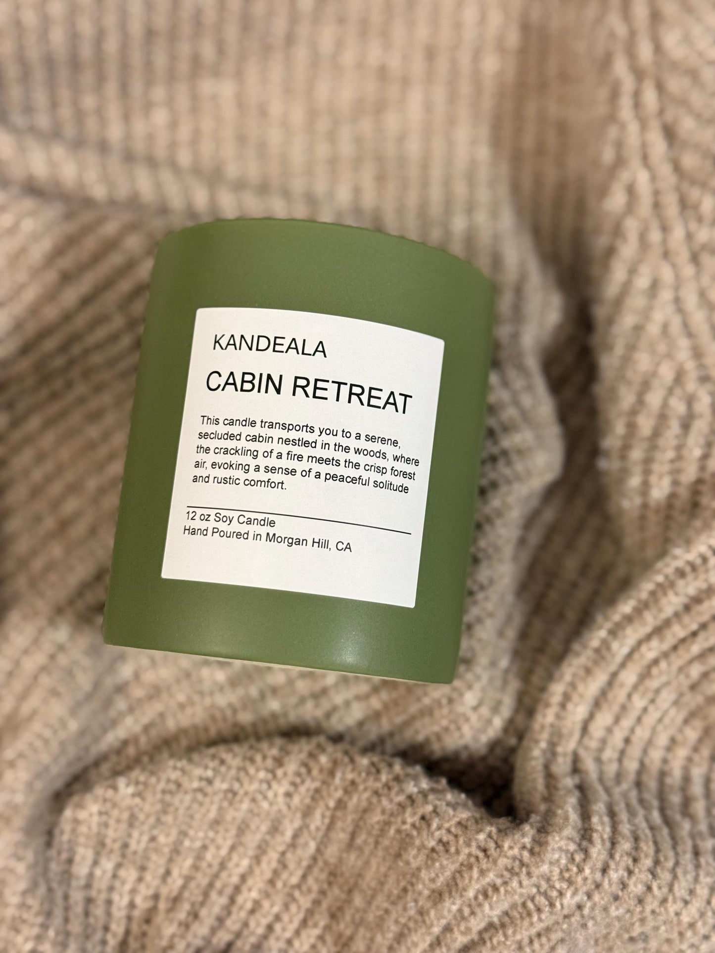 Cabin Retreat 12 oz - hand poured soy candle, gift for him, gift for her, birthday gift, beautiful and reusable ceramic jar,