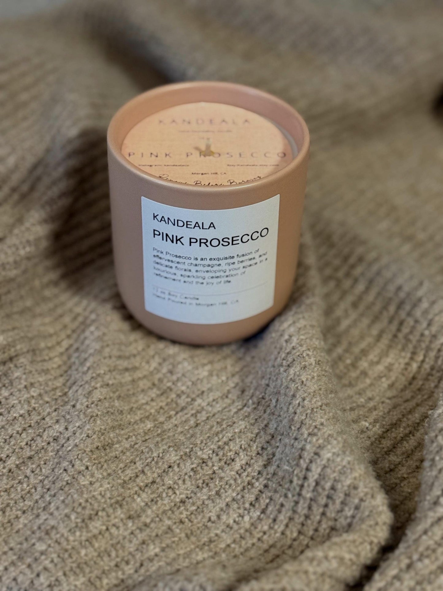 Pink Prosecco scented candle
