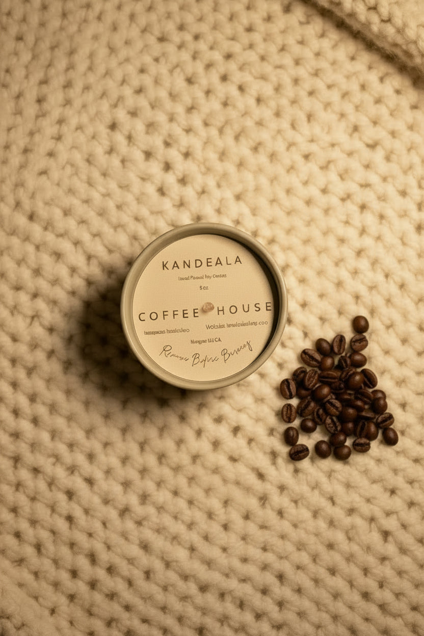 Coffee House Soy Candle (5 oz) - Warm Café Atmosphere