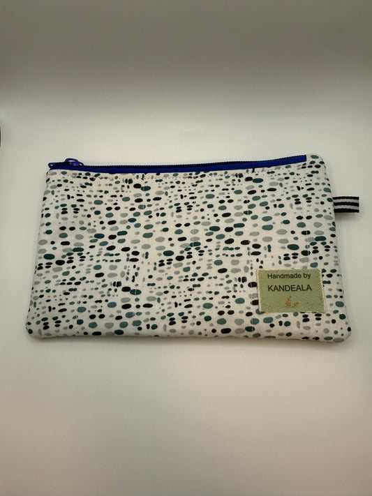 Blue Dots Zipper Pouch