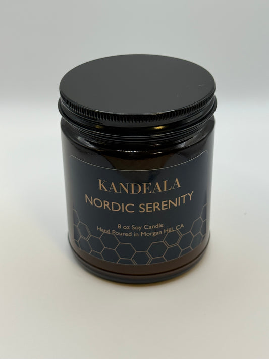 Nordic Serenity - 8 oz White soy candle, gift for her, gift for him, Mother's Day, Father's Day, house warming, birthday gift