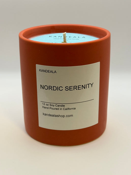 Nordic Serenity Soy Candle – Tranquil Coastal Air & Scandinavian Calm