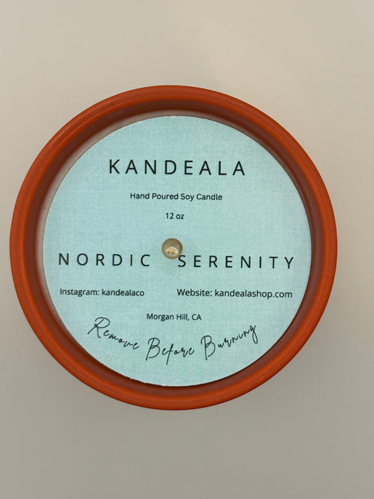 Nordic Serenity Soy Candle – Tranquil Coastal Air & Scandinavian Calm
