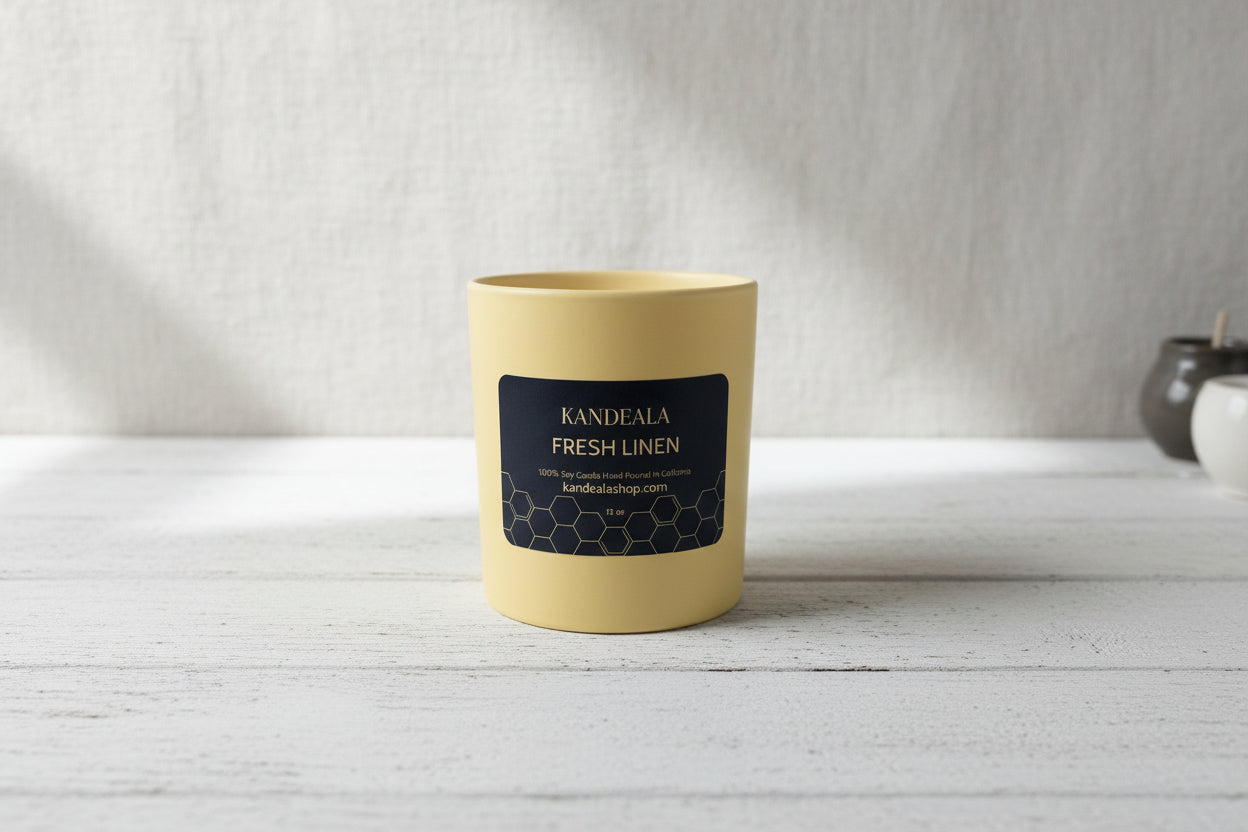 Fresh Linen Soy Candle – Clean Comfort & Everyday Calm