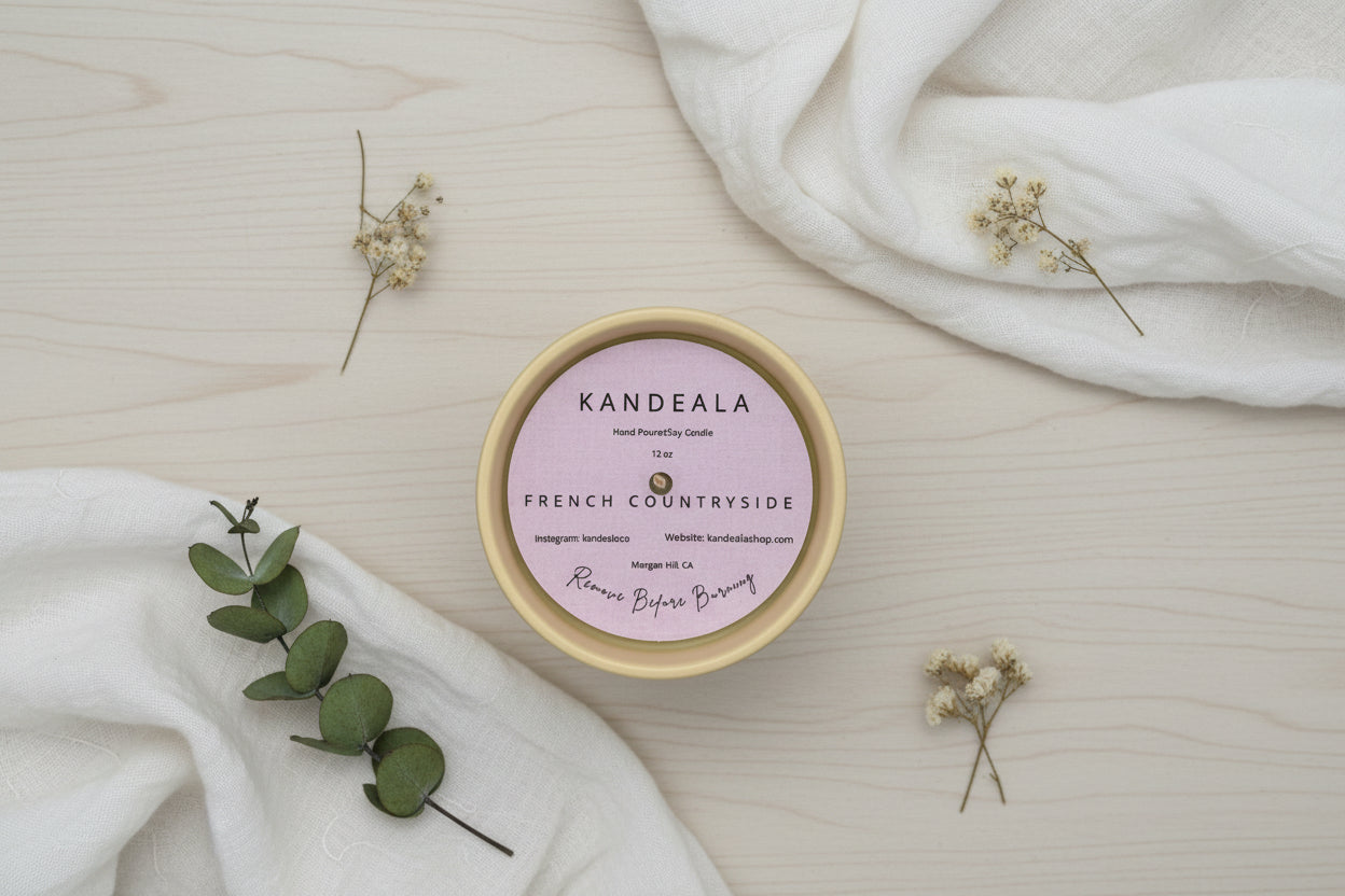 French Countryside Soy Candle - Calming Lavender & Soft Vanilla Scent