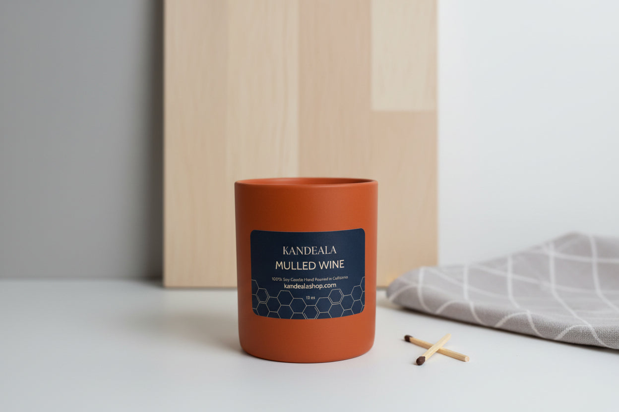 Mulled Wine Soy Candle - Warm Spiced Winter Scent