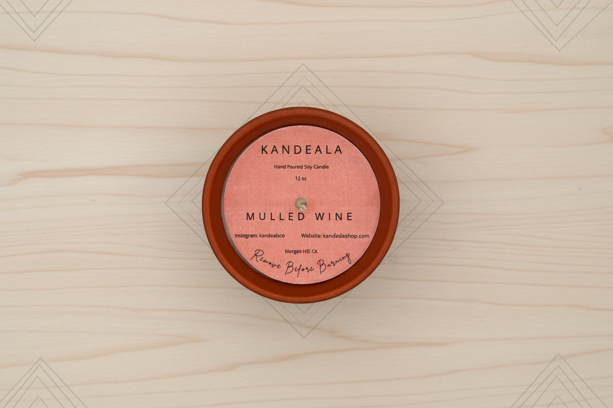 Mulled Wine Soy Candle - Warm Spiced Winter Scent