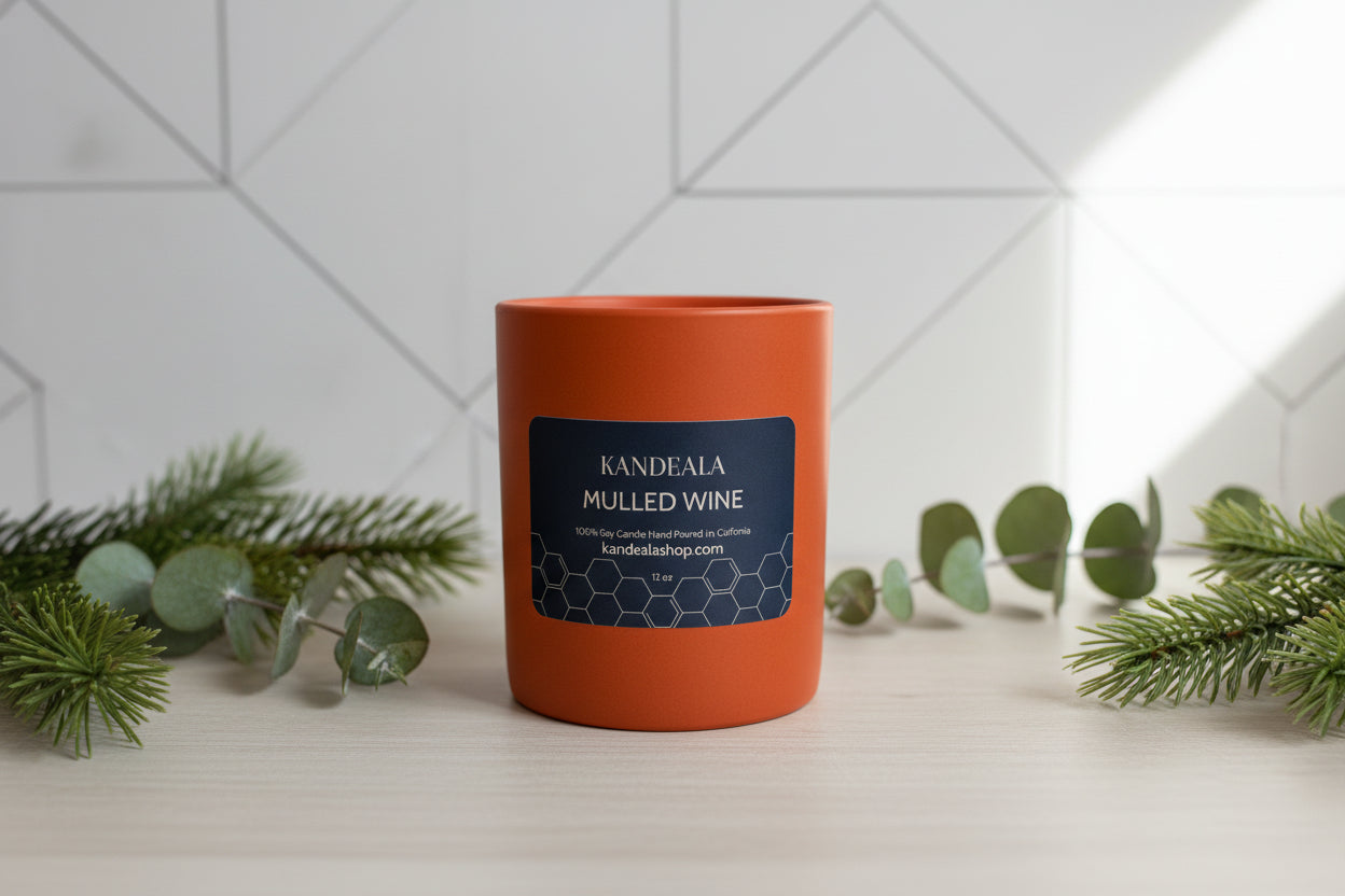 Mulled Wine Soy Candle - Warm Spiced Winter Scent