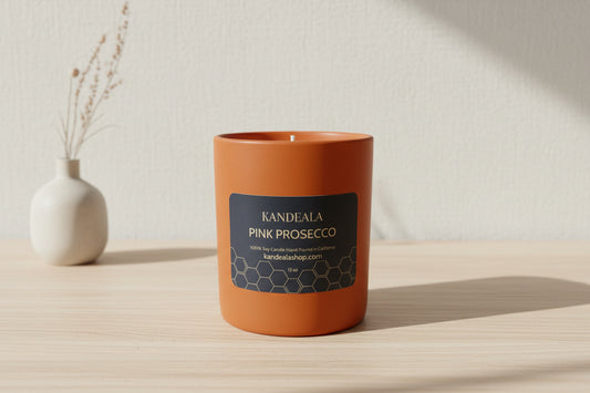 Pink Prosecco Soy Candle - Elegant Sparkling Citrus Scent