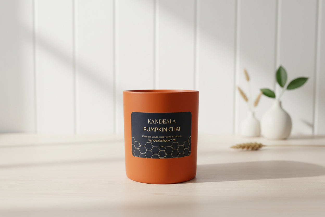 Pumpkin Chai Soy Candle – Warm Autumn Comfort & Cozy Home Vibes