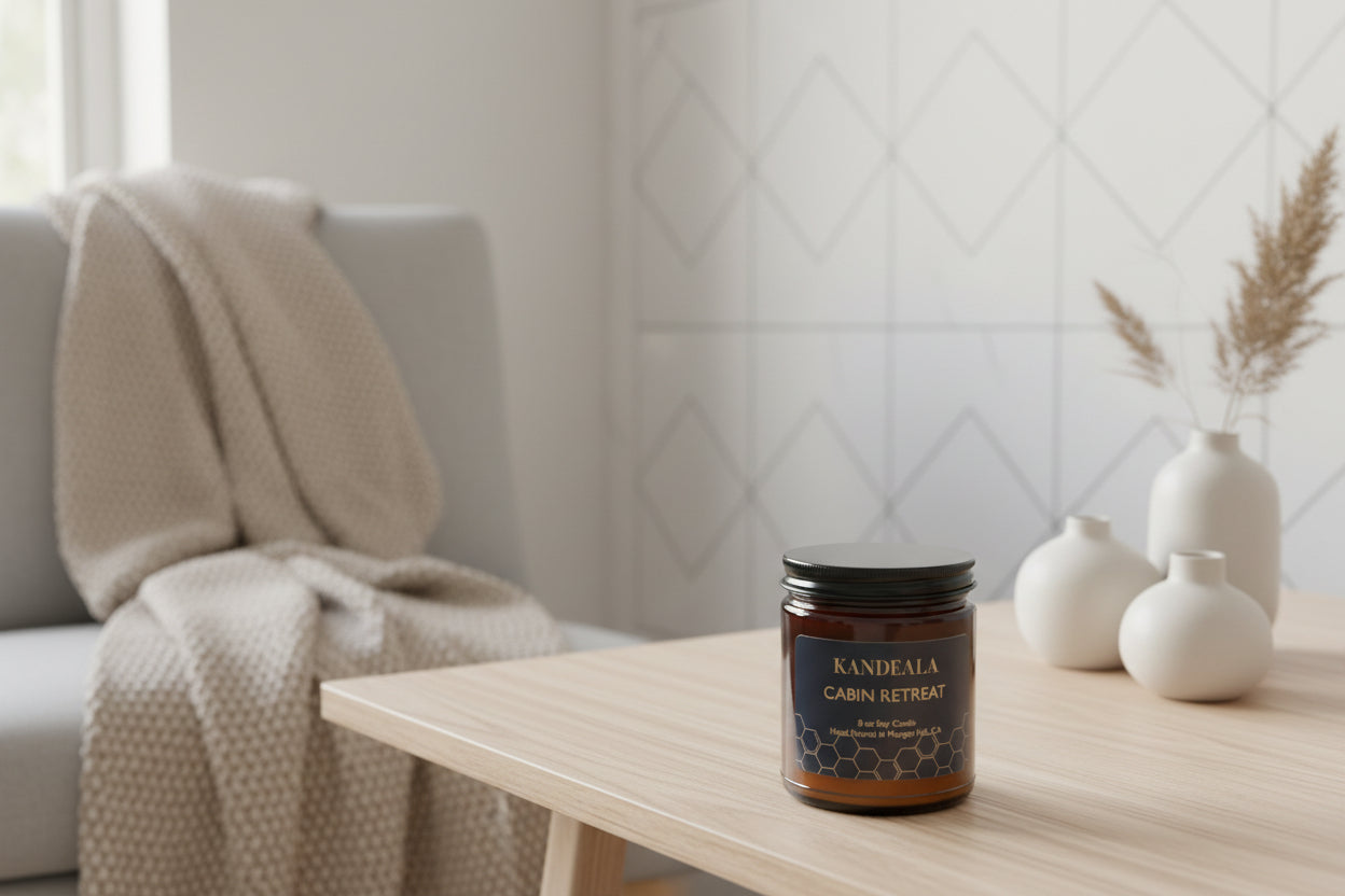 Cabin Retreat Soy Candle (8 oz) Cozy Woodland Escape