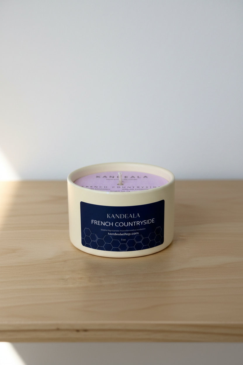 French Countryside Soy Candle (5 oz) - Calming Lavender & Soft Vanilla Scent