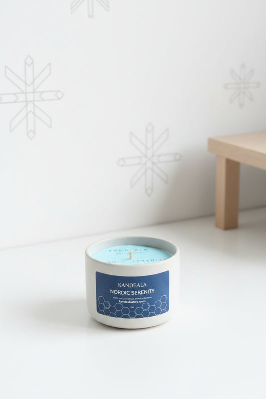 Nordic Serenity Soy Candle (5 oz) - Tranquil Coastal Air & Scandinavian Calm