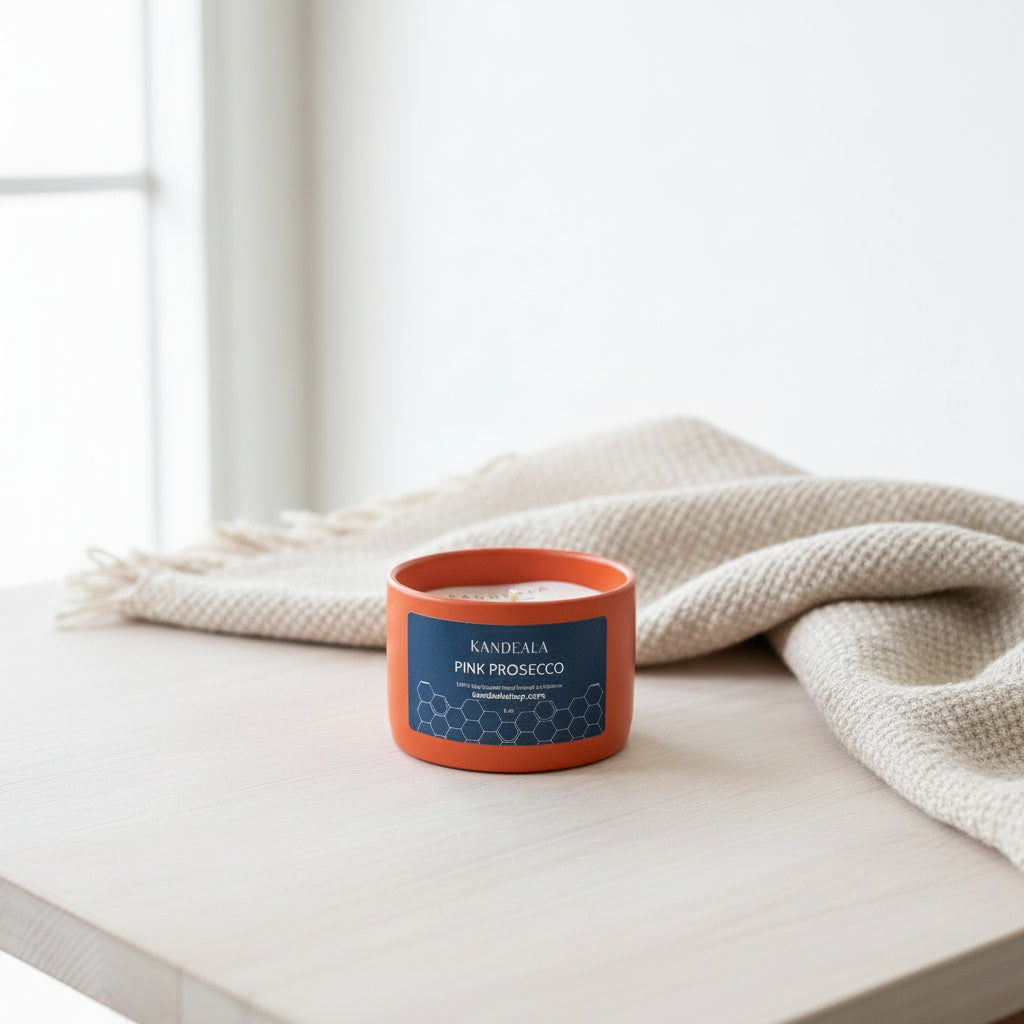 Pink Prosecco Soy Candle (5 oz) - Elegant Sparkling Citrus Scent
