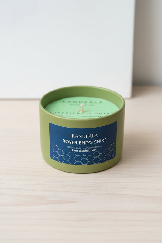 Boyfriend’s Shirt Soy Candle (5 oz) - Soft, Familiar Comfort