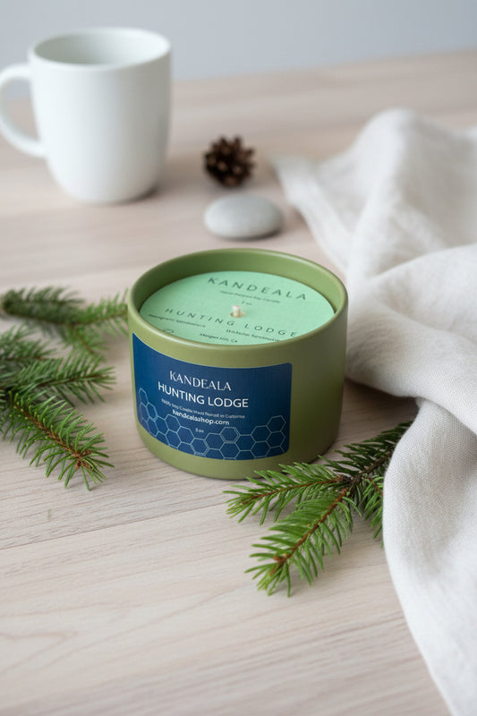 Hunting Lodge Soy Candle (5 oz) - Rustic Woods & Lodge Atmosphere