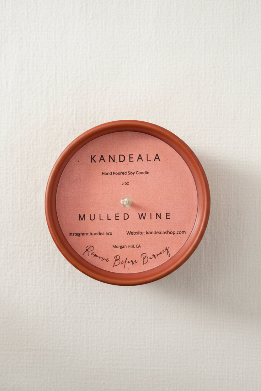 Mulled Wine Soy Candle (5 oz) - Warm Spiced Winter Scent