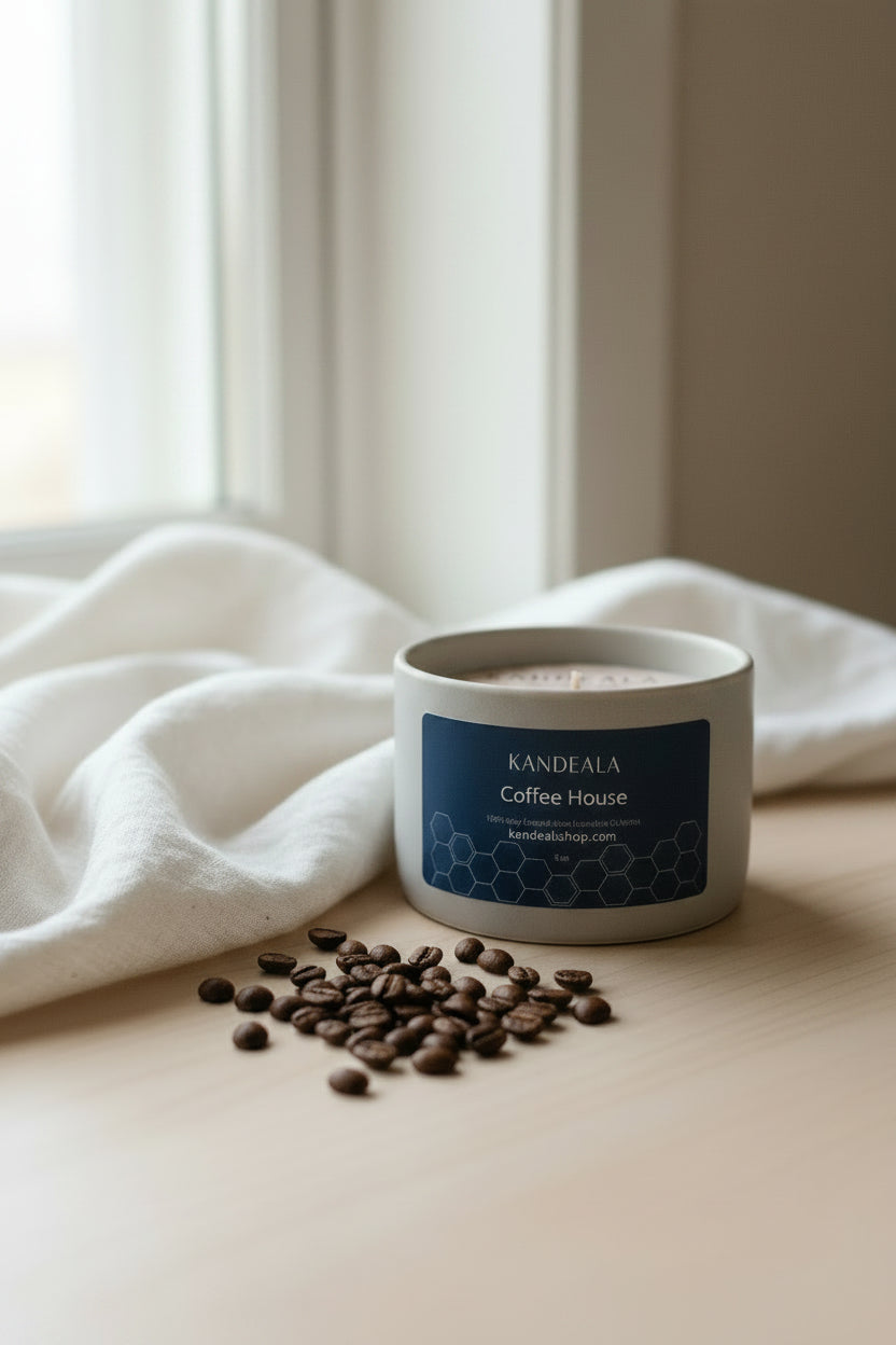Coffee House Soy Candle (5 oz) - Warm Café Atmosphere