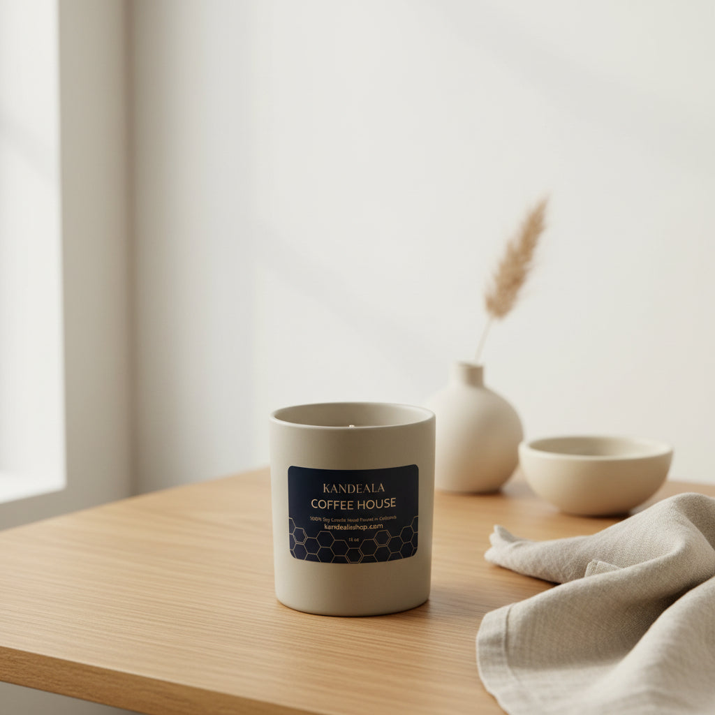 Coffee House Soy Candle (12 oz) - Warm Café Atmosphere