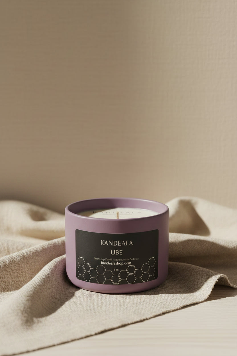Ube Soy Candle (5 oz) - Sweet & Creamy Purple Yam Scent