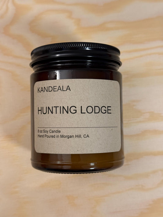 Hunting Lodge 8 oz Hand Poured Soy Candle - gift for him, gift for her, cologne scent, birthday gift