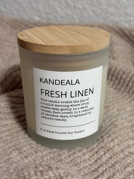 Fresh Linen 8 oz - gift for her, gift for him, holiday gift, birthday gift, housewarming gift