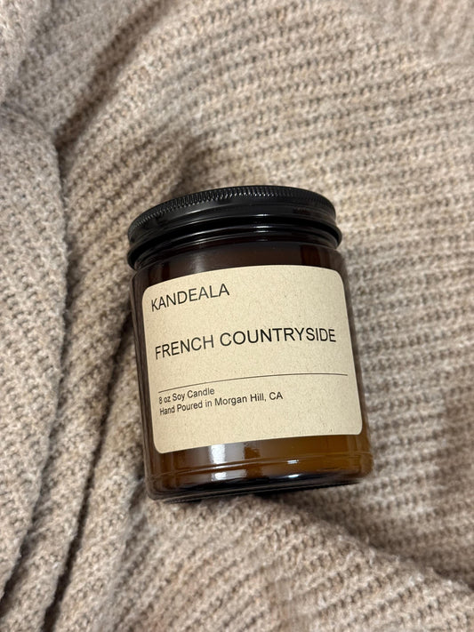French Countryside 12 oz - Hand poured soy candle, clean scent, gift for her, gift for him, birthday gift