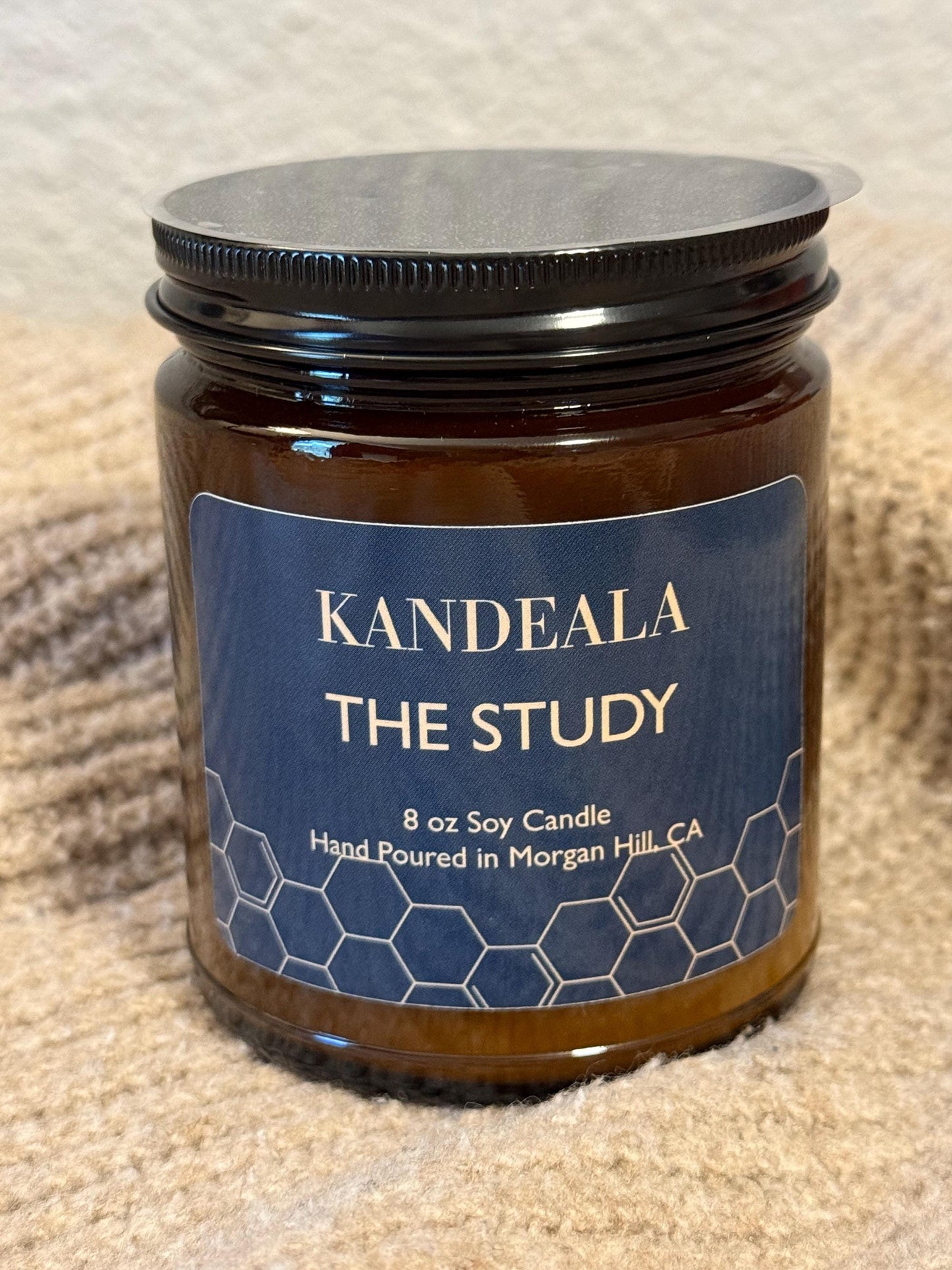 The Study 8 oz Hand Poured Soy candle- all year round scent, gift for him, gift for her, birthday gift, house warming gift