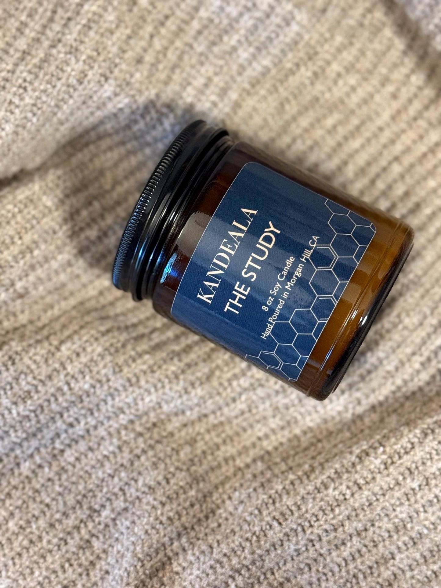 The Study 8 oz Hand Poured Soy candle- all year round scent, gift for him, gift for her, birthday gift, house warming gift