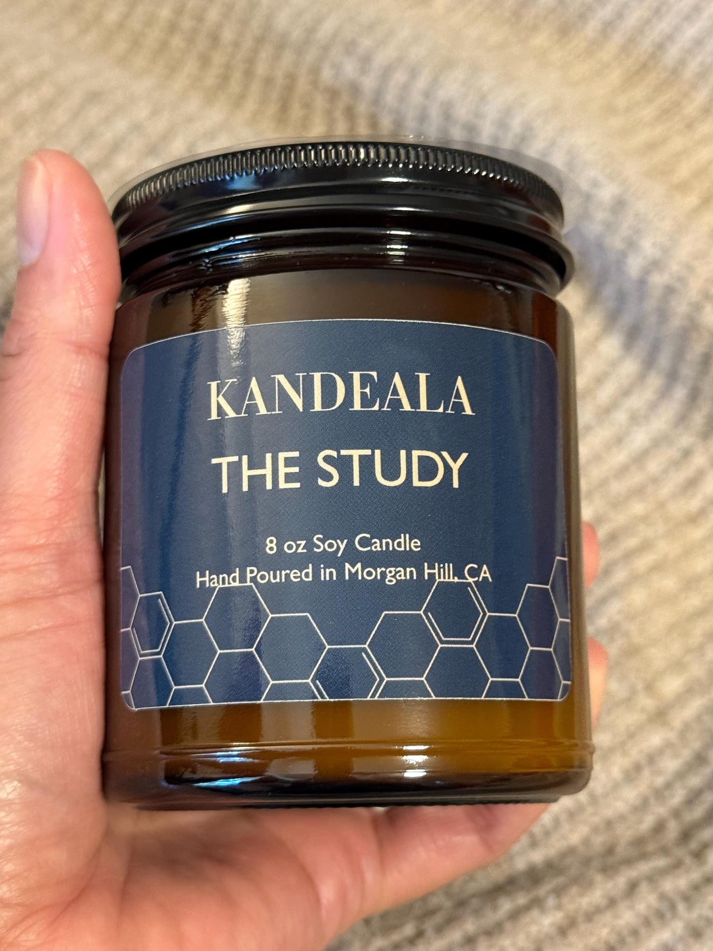 The Study 8 oz Hand Poured Soy candle- all year round scent, gift for him, gift for her, birthday gift, house warming gift