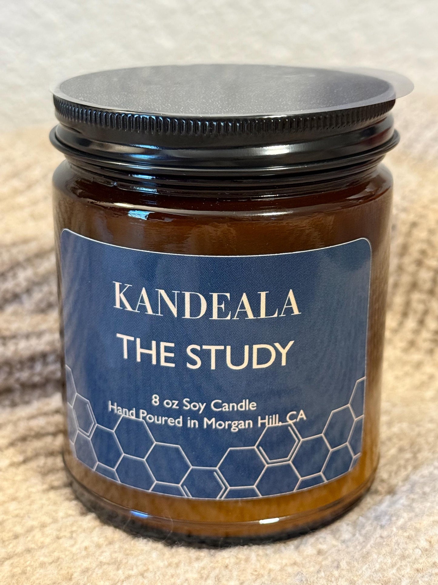 The Study 8 oz Hand Poured Soy candle- all year round scent, gift for him, gift for her, birthday gift, house warming gift