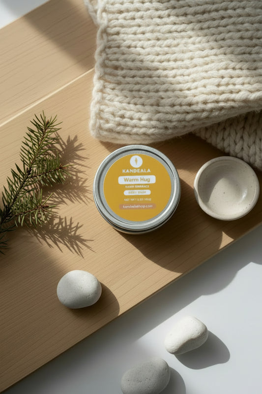 KANDEALA Warm Hug Body Balm in a 2 oz aluminum tin