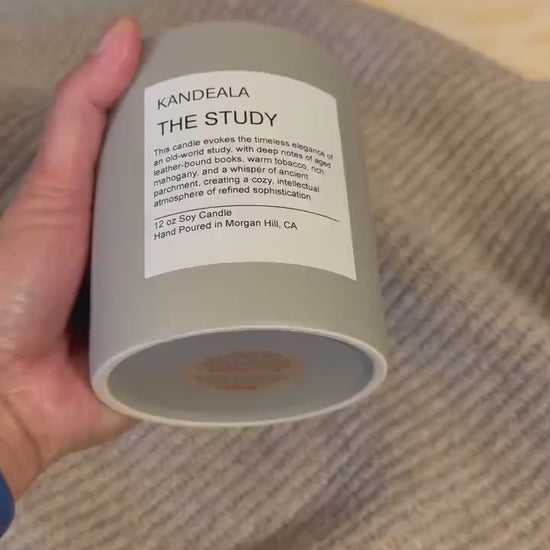 The Study 12 oz Hand Poured White Soy Candle