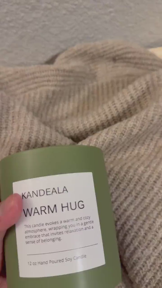 Warm Hug  12 oz - white soy candle in a beautiful reusable ceramic jar, gift for her, gift for him, birthday gift